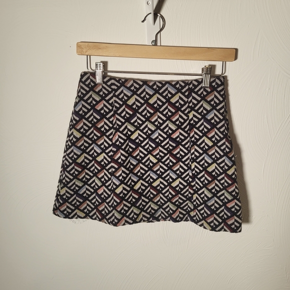 Zara Multicolor Chevron Mini Skirt - Picture 2 of 3
